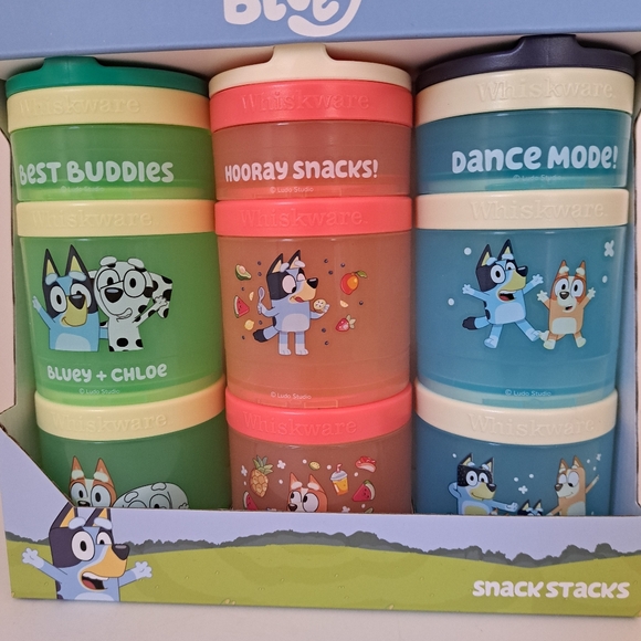 Bluey 3 pack Snack Containers BPA and Phthalate-free Dishwasher Safe Whiskware - Picture 5 of 7